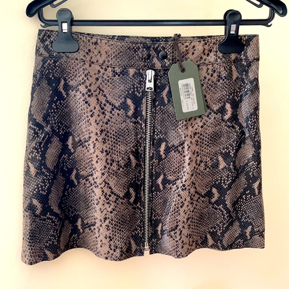 All saints snake skin size 2 real leather skirt new with tags